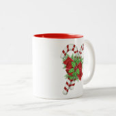Candy Cane Kerstmis Mok met tweetone koffie (Voorkant rechts)