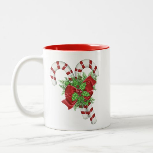 Candy Cane Kerstmis Mok met tweetone koffie (Links)