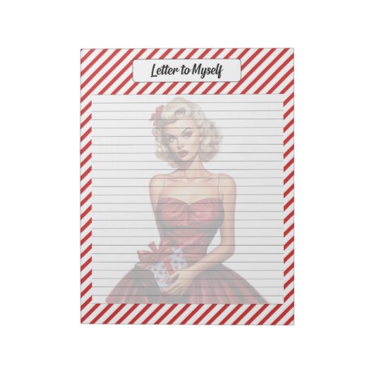 Candy Cane Kerstmis Notitieblok (Linkerzijde)
