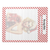 Candy Cane Kerstmis Notitieblok (Voorkant)