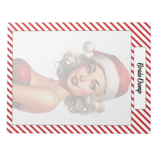 Candy Cane Kerstmis Notitieblok (Voorkant)