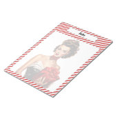 Candy Cane Kerstmis Notitieblok (Schuin)