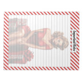 Candy Cane Kerstmis Notitieblok (Voorkant)