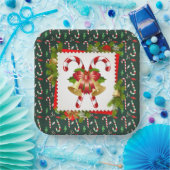 Candy Cane Kerstmis Papieren Bordje (Feest)