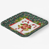 Candy Cane Kerstmis Papieren Bordje (Gebogen)