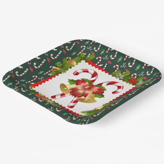 Candy Cane Kerstmis Papieren Bordje
