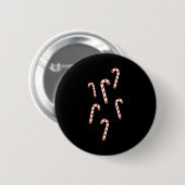 Candy Cane Kerstmis Ronde Button 5,7 Cm (Voorkant /achterkant)
