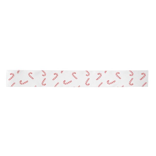 Candy Cane Kerstmis Satijnen Lint (Voorkant)
