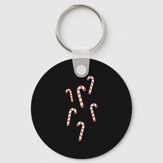 Candy Cane Kerstmis Sleutelhanger (Voorkant)