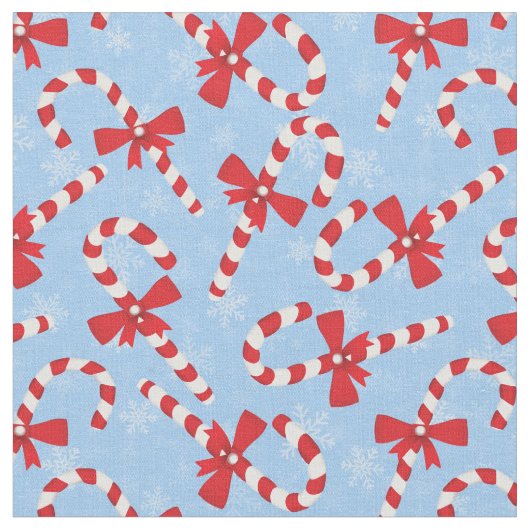 Candy Cane Kerstmis Stof (Close Up)