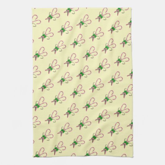 Candy Cane Kerstmis Theedoek (Verticaal)