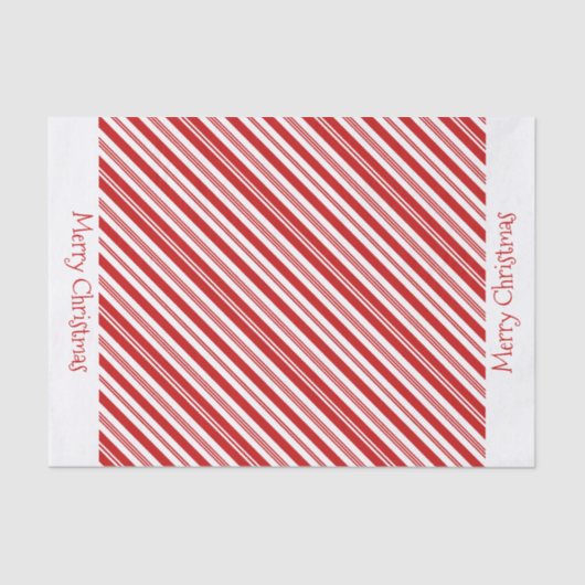 Candy Cane Kerstmis Tissuepapier (Voorkant)