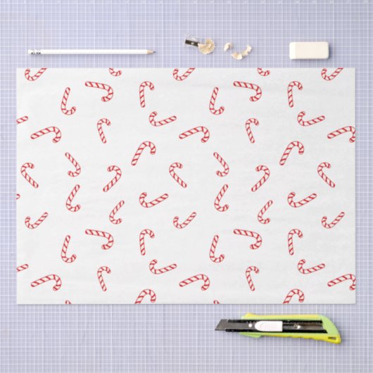 Candy Cane Kerstmis Tissuepapier (Craft)