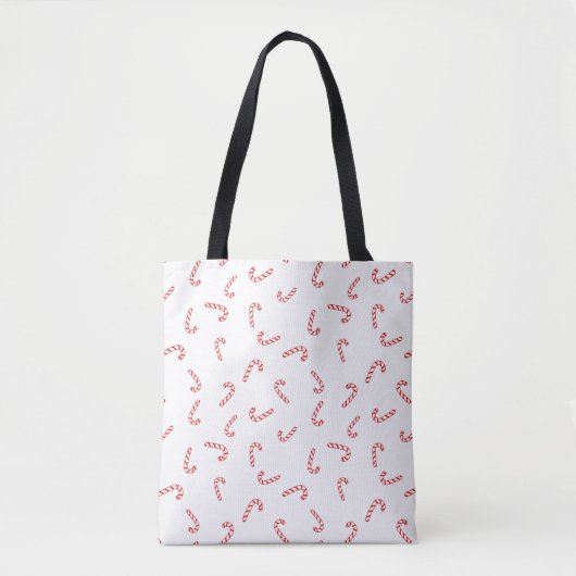 Candy Cane Kerstmis Tote Bag (Voorkant)