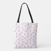 Candy Cane Kerstmis Tote Bag (Achterkant)