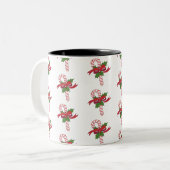 Candy Cane Kerstmis Tweekleurige Koffiemok (Voorkant links)