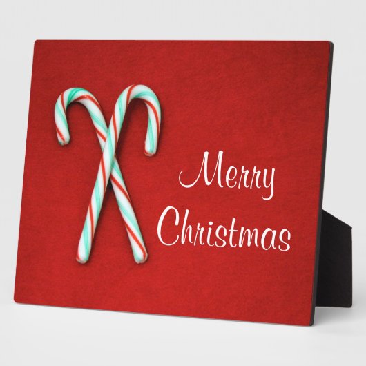 Candy Cane KerstPlaque Fotoplaat (Zijkant)