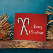 Candy Cane KerstPlaque Fotoplaat (Zijkant)