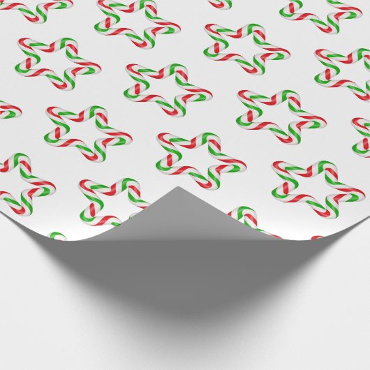 "Candy Cane" Kerstthema Cadeaupapier (Hoek)
