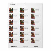 Candy Cane Kersttrein Vintage Kerstmis Etiket (Full Sheet)