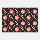 Candy Cane Kerstversiering rood en groen Inpakpapier Vel (Voorkant 2)