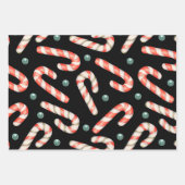 Candy Cane Kerstversiering rood en groen Inpakpapier Vel (Voorkant)