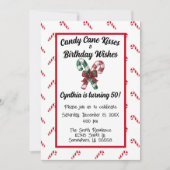 Candy Cane Kisses en 50th Birthday Wishes Kaart (Voorkant)