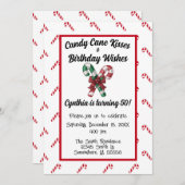 Candy Cane Kisses en 50th Birthday Wishes Kaart (Voorkant / Achterkant)