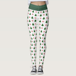 Candy Cane Kisses en kerstbomen Leggings