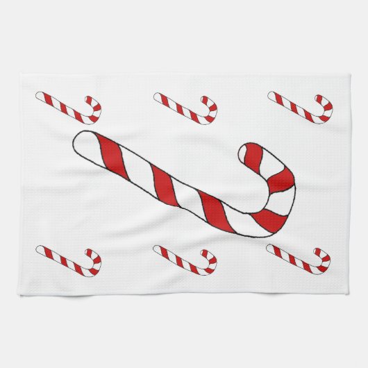 Candy Cane Kitchen Towel Theedoek (Horizontaal)