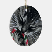 Candy Cane Kitten CAT Ornament (Rechts)