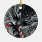 Candy Cane Kitten CAT Ornament (Voorkant)