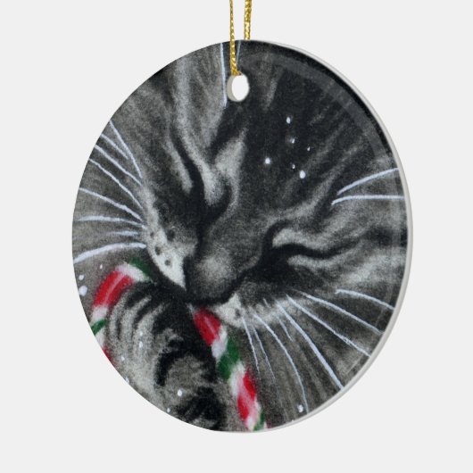 Candy Cane Kitten CAT Ornament (Links)