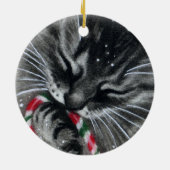 Candy Cane Kitten CAT Ornament (Achterkant)