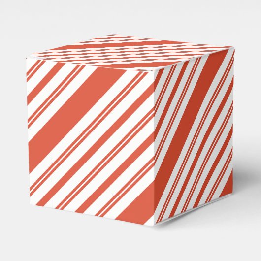 Candy Cane Koor-Diagonaal-Streep Bedankdoosjes (Voorkant Zijde)