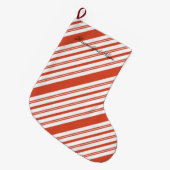 Candy Cane Koor-Diagonaal-Streep Grote Kerstsok (Voorkant (Hangend))