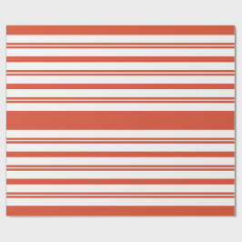 Candy Cane Koor- Streep-Horizontaal Cadeaupapier