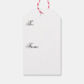 Candy Cane Koor-Streep- Verticaal Cadeaulabel (Achterkant)