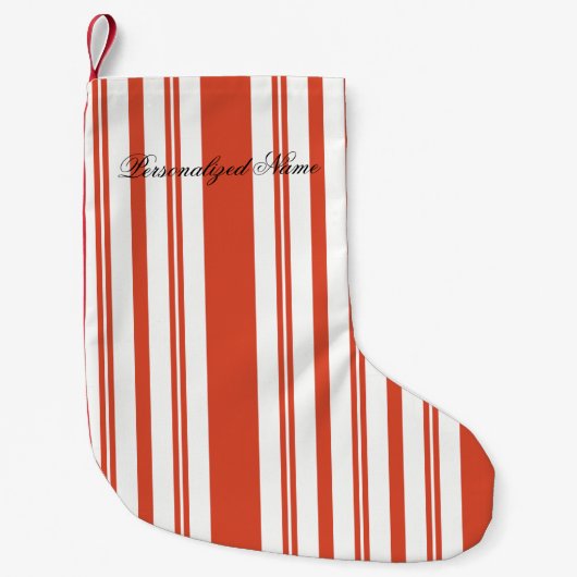 Candy Cane Koor-Streep- Verticaal Kleine Kerstsok (Voorkant)