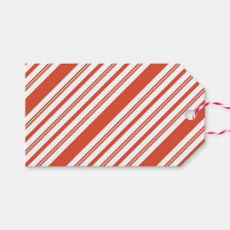 Candy Cane Koorstreep-Diagonaal Cadeaulabel