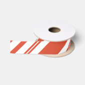 Candy Cane Koorstreep-Diagonaal Satijnen Lint (Spoel)
