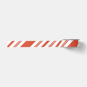 Candy Cane Koorstreep-Diagonaal Satijnen Lint