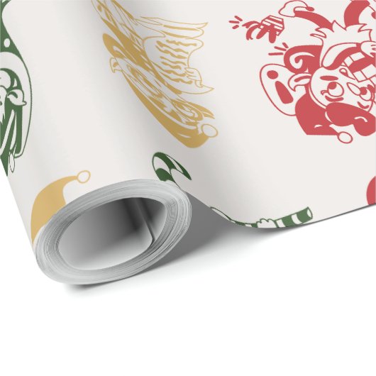 Candy Cane Kousen Kerstboom Cadeaupapier (Rol Hoek)