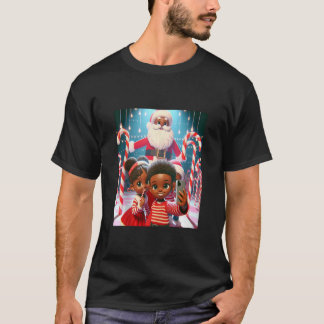 Candy Cane Lane Afro-Amerikaanse broers en zussen  T-shirt