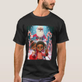 Candy Cane Lane Afro-Amerikaanse broers en zussen  T-shirt (Voorkant)