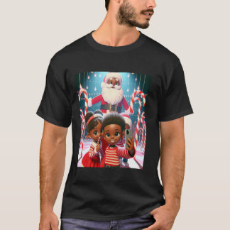 Candy Cane Lane Afro-Amerikaanse broers en zussen  T-shirt