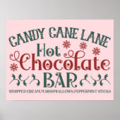 Candy Cane Lane Hot Chocolate Bar Poster (Voorkant)