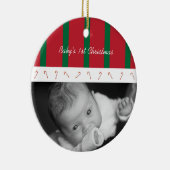 Candy Cane Lane Ornament (groen gestreept) (Rechts)