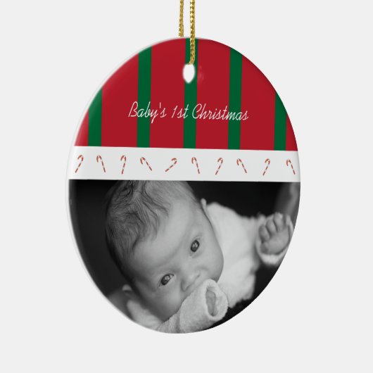 Candy Cane Lane Ornament (groen gestreept) (Rechts)