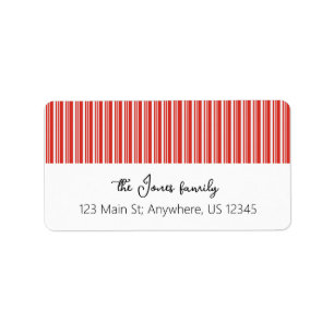 Candy Cane Large Retour Adres Labels